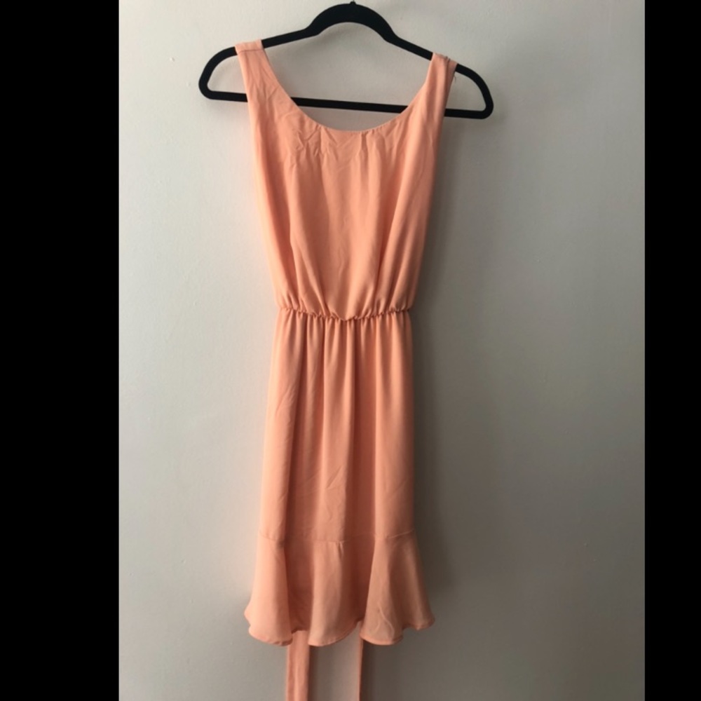 Pink dress with bow